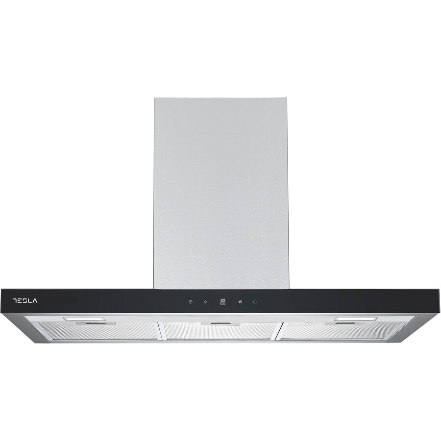 Hota Decorativa DC900AXB T-shape 90CM 630m3/h Display LED 1 Motor 190W Inox/Negru