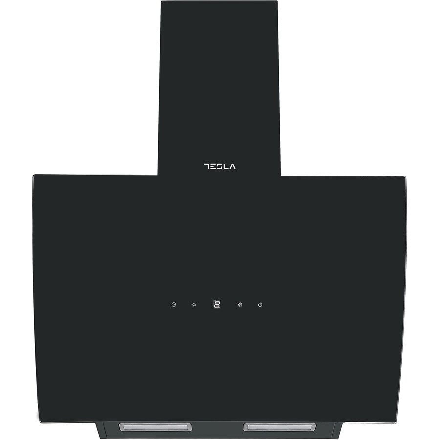 Hota Decorativa DD600AB 60CM 630m3/h Display LED 1 Motor 190W Sticla Negru