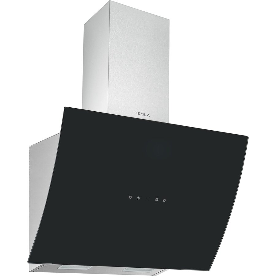 Hota Decorativa DD600AXB 60CM 630m3/h Display LED 1 Motor 190W Sticla Inox/Negru