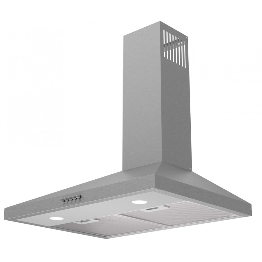 Hota Decorativa HP-3IX 3 Trepte de Putere 1 Motor Iluminare LED Filtru Aluminiu 60CM 100W Inox