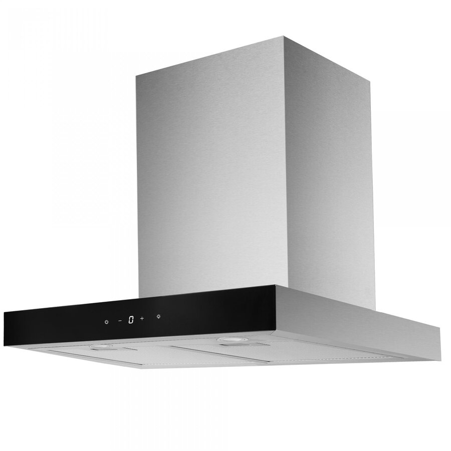 Hota Decorativa HS661DGX Latime 60cm 1 Motor Touch Control Inox/Sticla Neagra