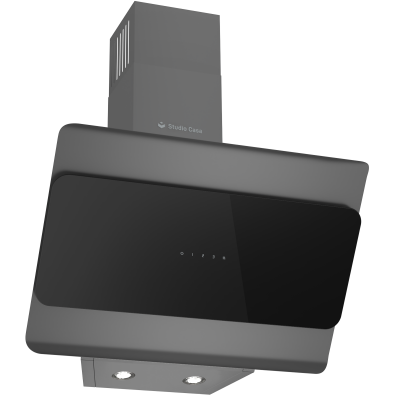 Hota Decorativa Lenno Black  60cm  1 Motor Tubo  Putere Absorbtie 400m3/h  Negru