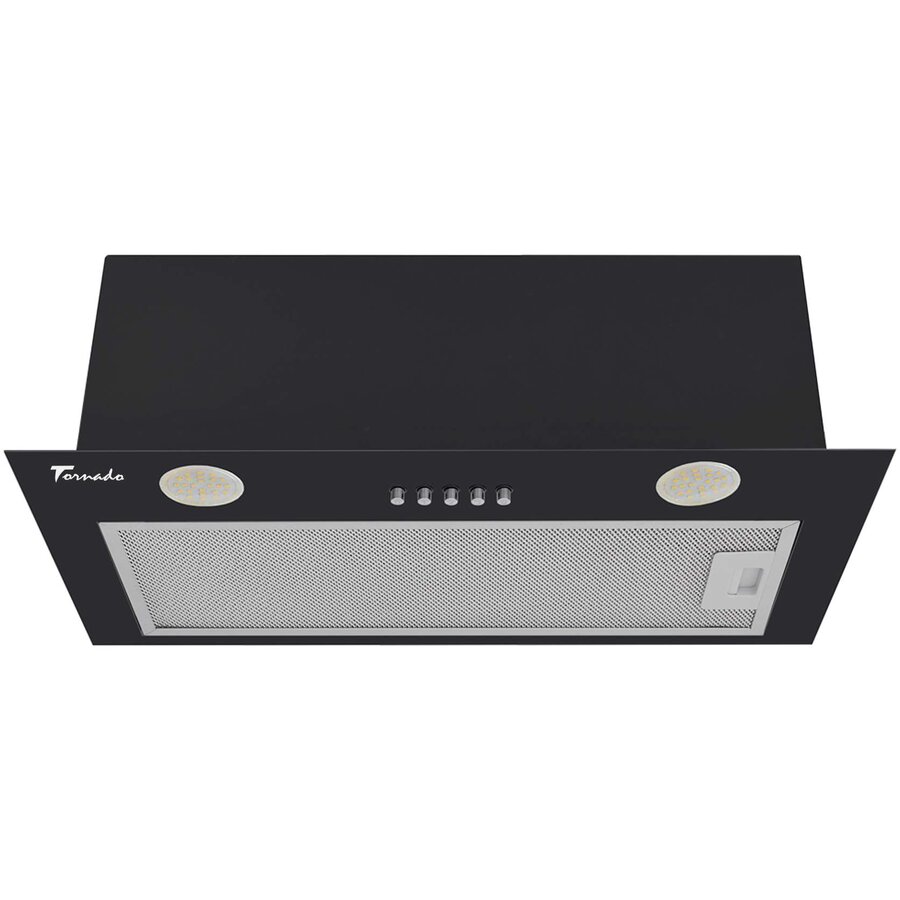 Hota Incorporabila DRYTH 700 (52) LED 1 Motor Turbo Latime 52cm Absorbtie 700m3/ora Filtru Anti-Grasimi Aluminiu 5 Atraturi Negru