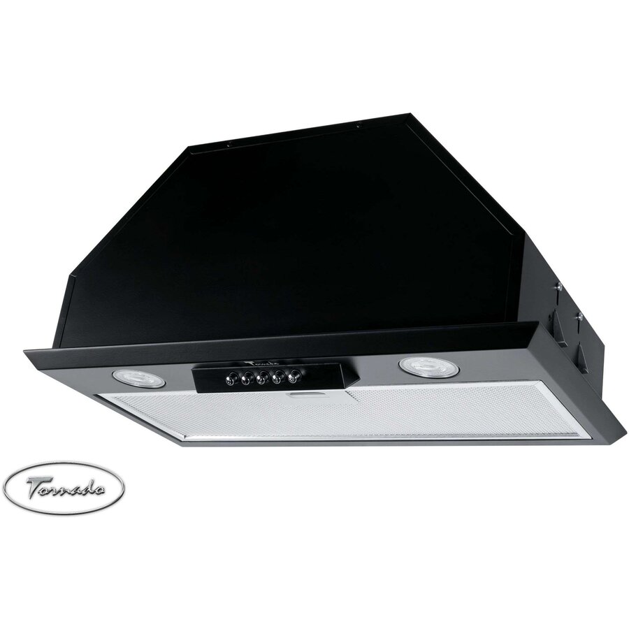 Hota Incorporabila Modul 1200 (52) LED 1 Motor Turbo Latime 52cm Absorbtie 1200m3/ora Filtru Anti-Grasimi Aluminiu 5 Straturi Negru