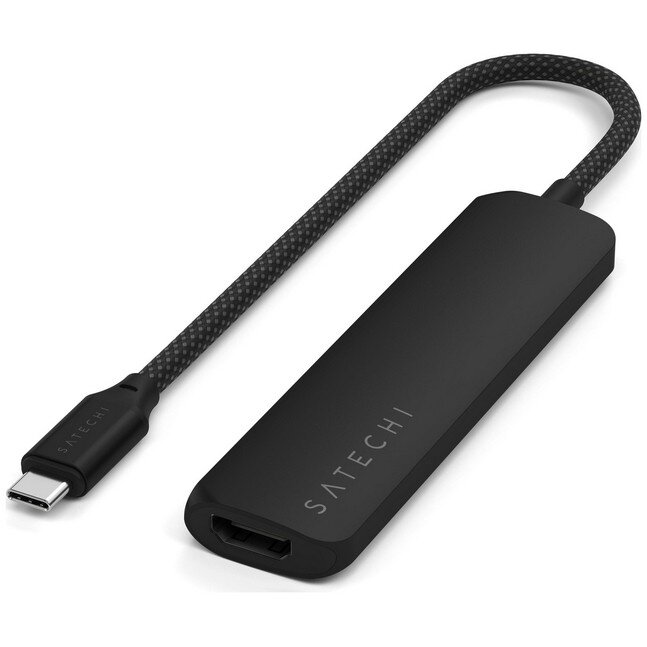 Hub 4-in-1  Port USB-C   4x USB-C 10Gbps  100W PD Gri