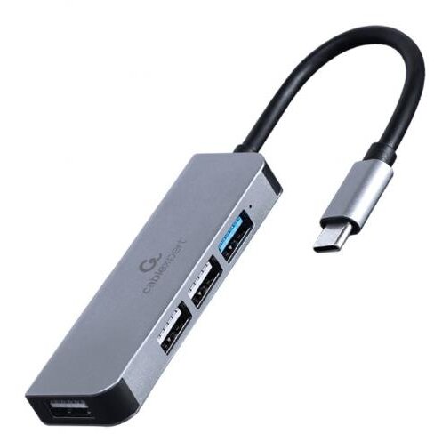 Hub Extern Porturi 1xUSB 3.1 3xUSB 2.0 Conectare prin USB Type-C Argintiu