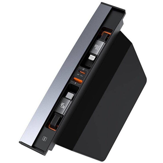 Hub Extern T-Space cu Cabluri USB-C si Lightning pentru Tesla Negru