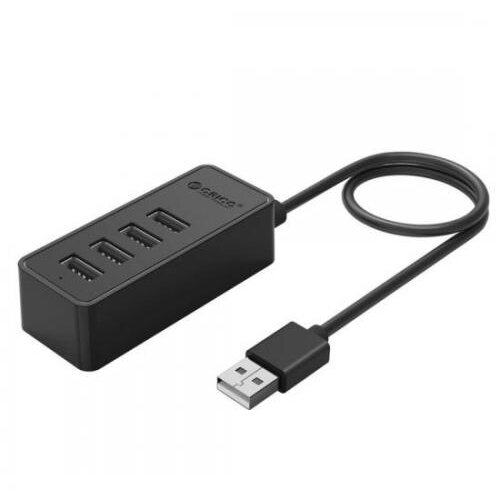 Hub Extern USB-A la 4xUSB-A 2.0 Cablu 30CM Negru
