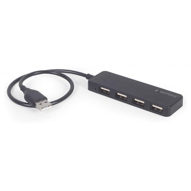 Hub USB 4x USB 2.0 A 1x USB 2.0 A 30cm  480Mbps Negru