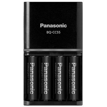 Incarcator Loader BQ-CC55 + 4 x R6/AA Eneloop Pro 2500mAh