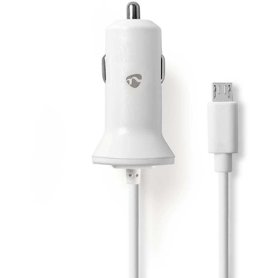 Incarcator Auto CCHAM240AWT MicroUSB 2.4 A Alb