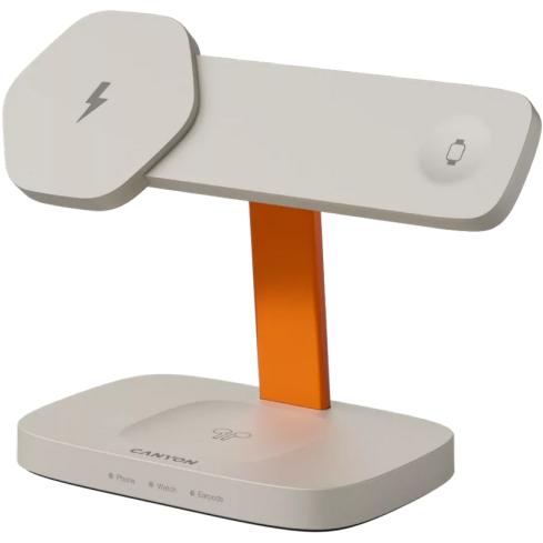 Incarcator CNS-WCS310LGOR Wireless Charging Station Hexagon 310 3in1 LightGrey/Orange