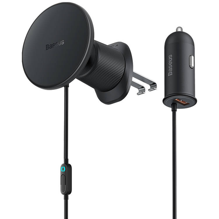 Incarcator CW01 Magnetic, LED, USB 25W, Compatibil MagSafe 15W, Lungime cablu 1.2m, Negru