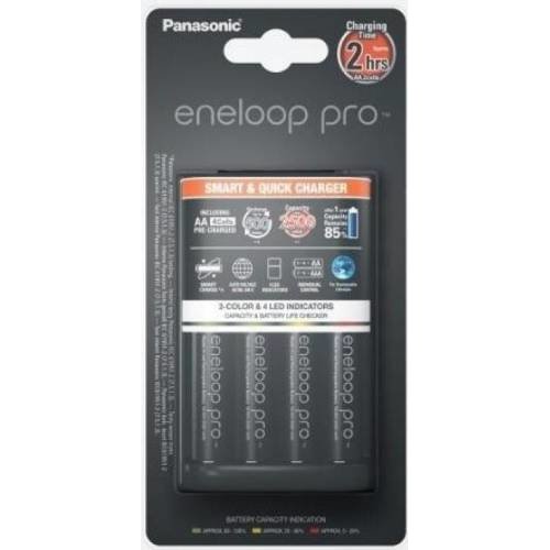 Incarcator Loader BQ-CC55 + 4 x R6/AA Eneloop Pro 2500mAh