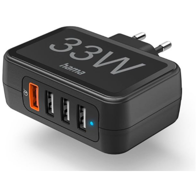 Incarcator QC3.0 USB-A 33W  Negru