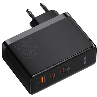 Incarcator Retea GaN5 Pro Digital Quick Charge 160W 2xUSB Type-C Output 5V/3A 1xUSB Negru
