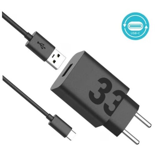 Incarcator Retea PG38C06448 33W Port Usb Type A Inclus Cablu Usb Type C 1M Negru