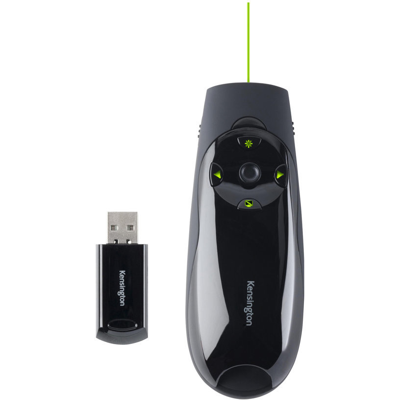 Indicator prezentari K72426EU Presenter Expert  Laser Verde Wireless 2.4GHz Receiver USB Negru