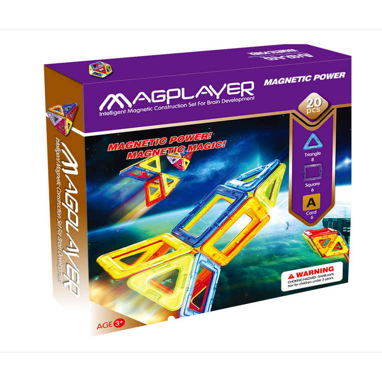 Joc de constructie magnetic 20 piese