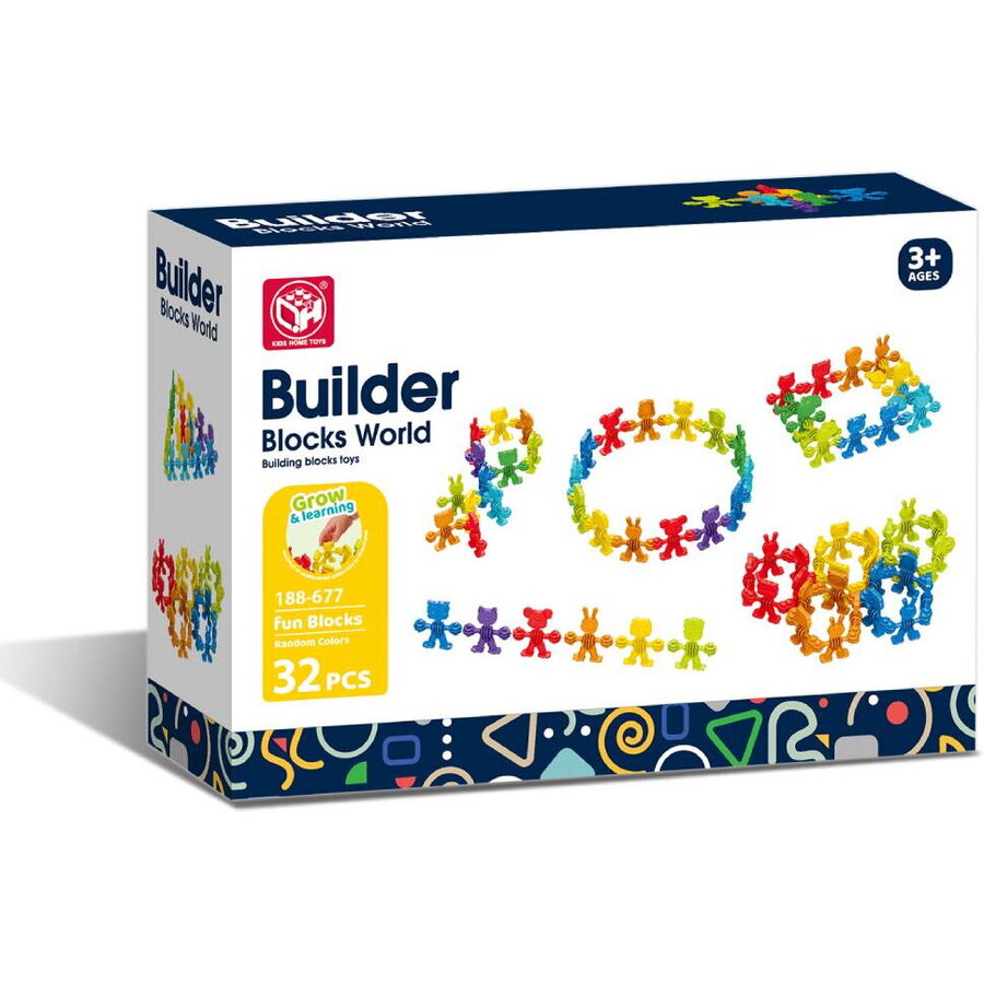 Joc de Constructie Steam Animalute Vesele 32 Piese 3Ani+