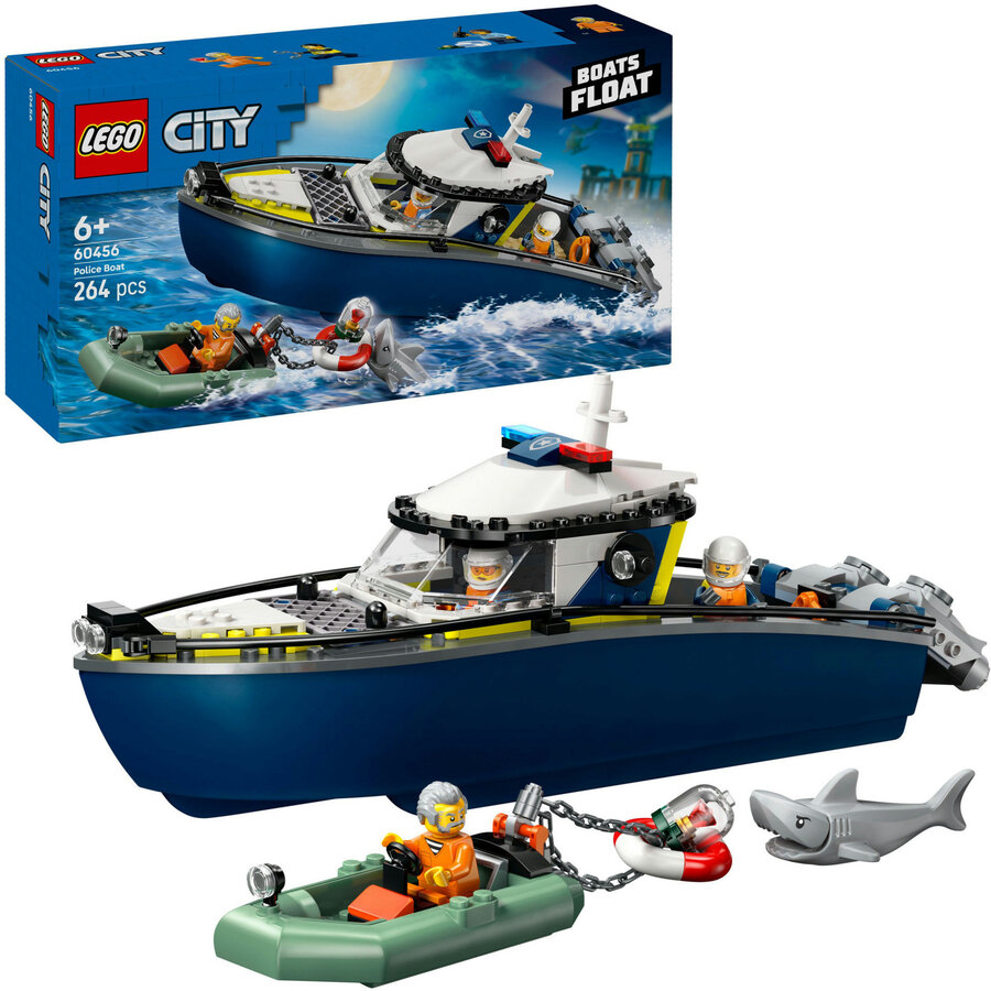 Jucarie 60456 City Police Boat Chase, construction toy