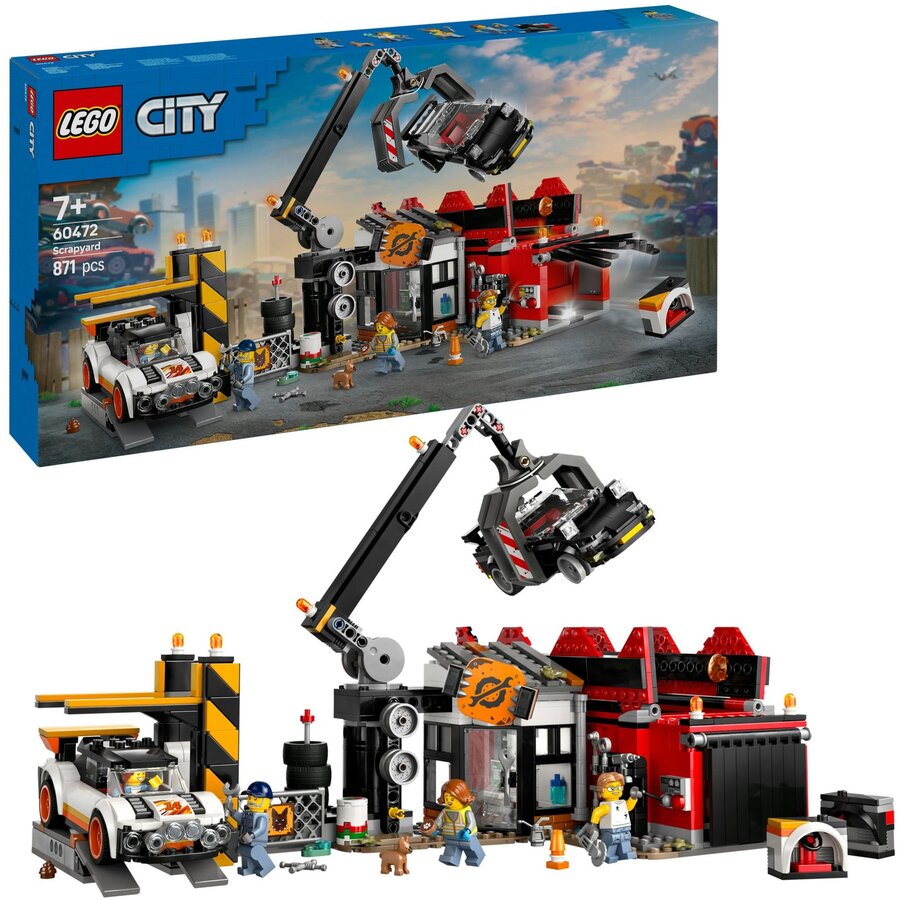 Jucarie 60472 City Junkyard with Cars, Construction Toy