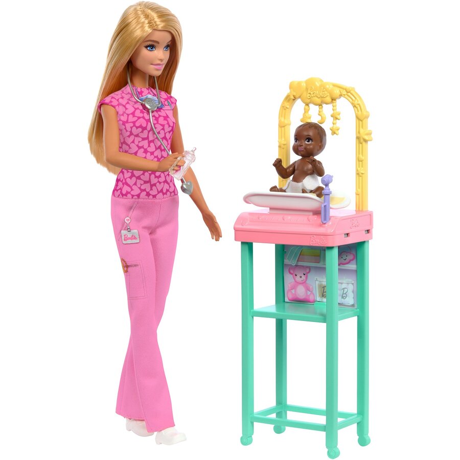 Jucarie Barbie Deluxe Careers Pediatrician Playset