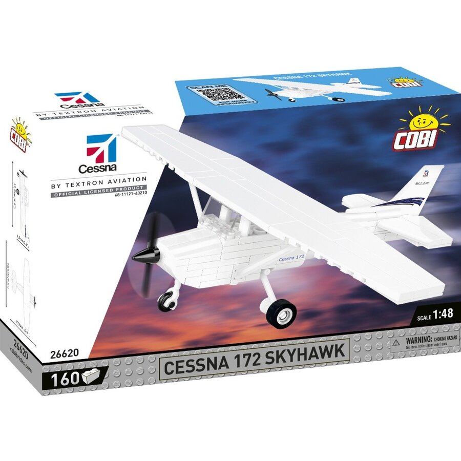 Jucarie Cessna 172 Skyhawk, construction toy (white)