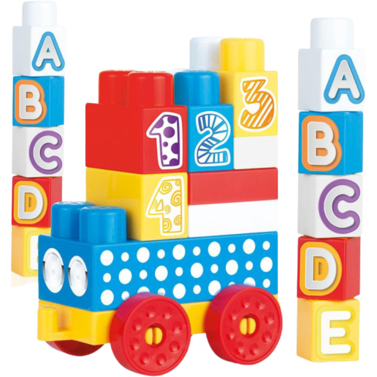 Jucarie Cuburi de construit din plastic 25 piese