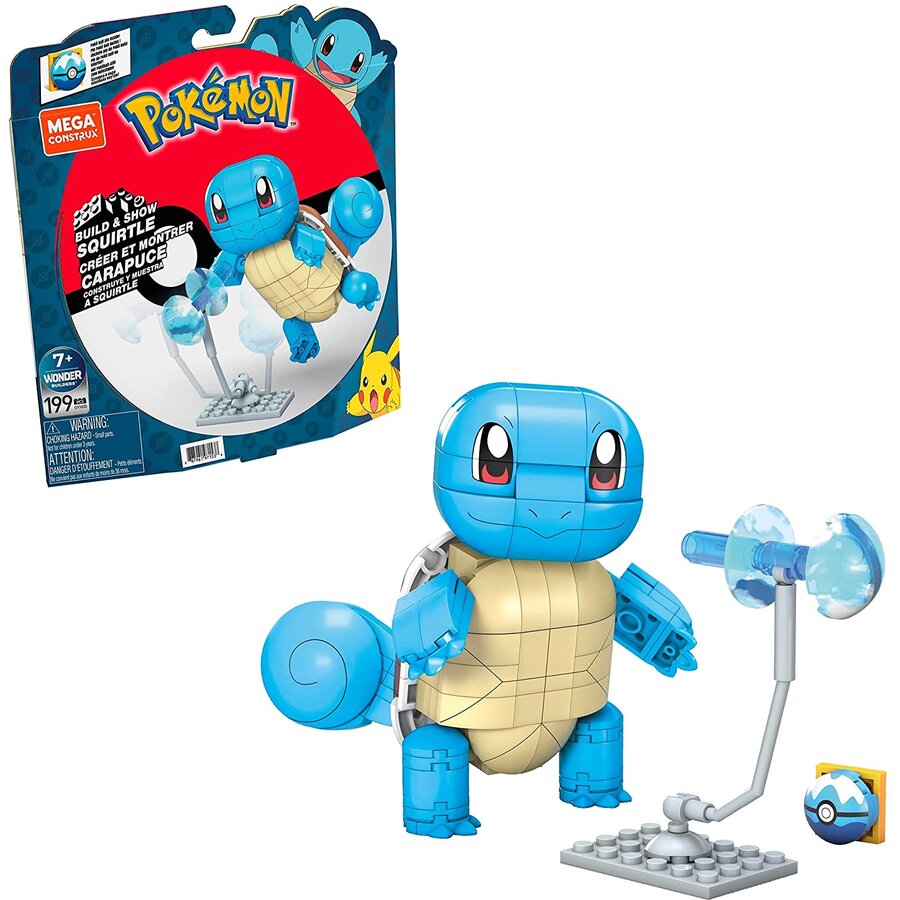 Jucarie De Constructie Construx Pokémon Squirtle 199 Piese +7ani Galben/Albastru