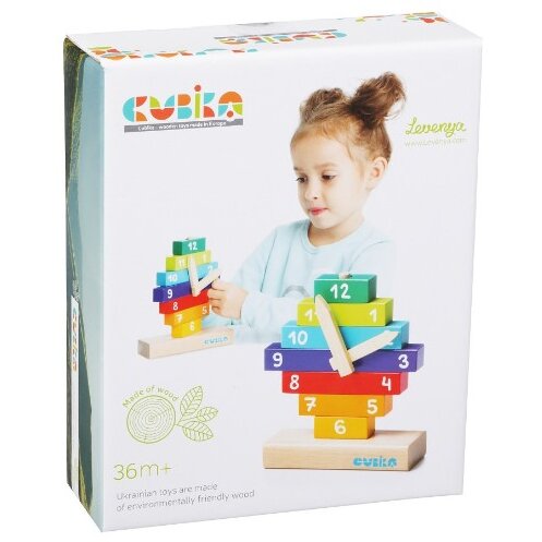 Jucarie Din Lemn Sa Invatam Ceasul Multicolor