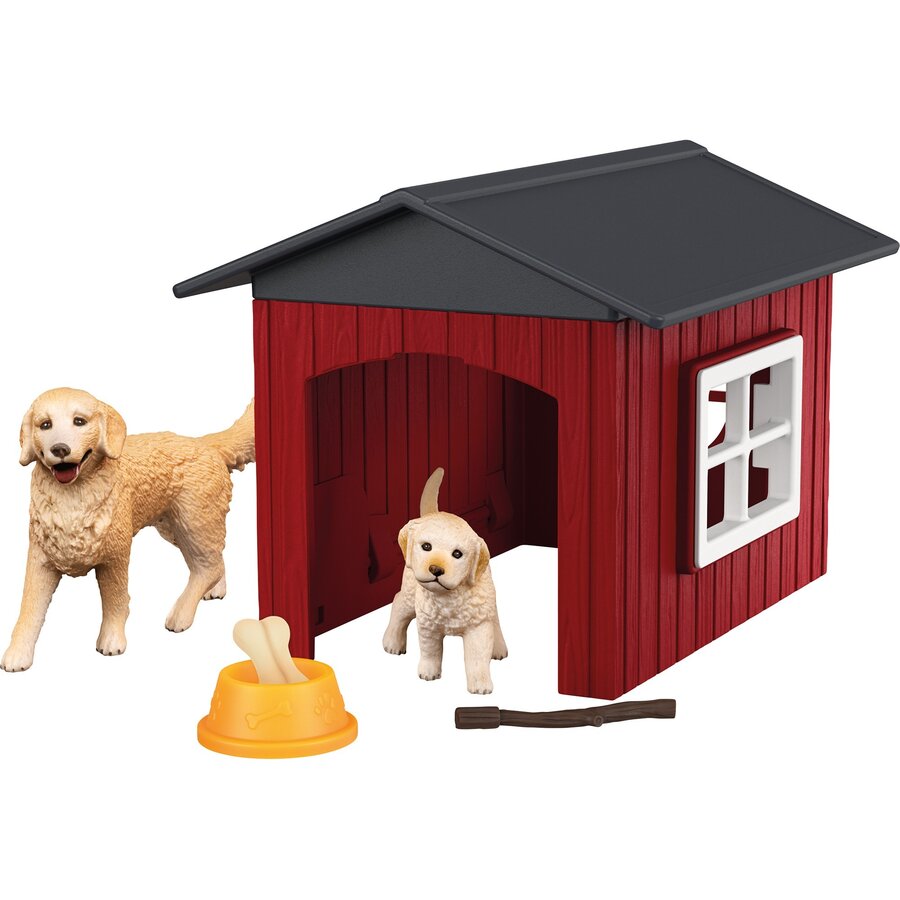 Jucarie Doghouse cu Golden Retrievers