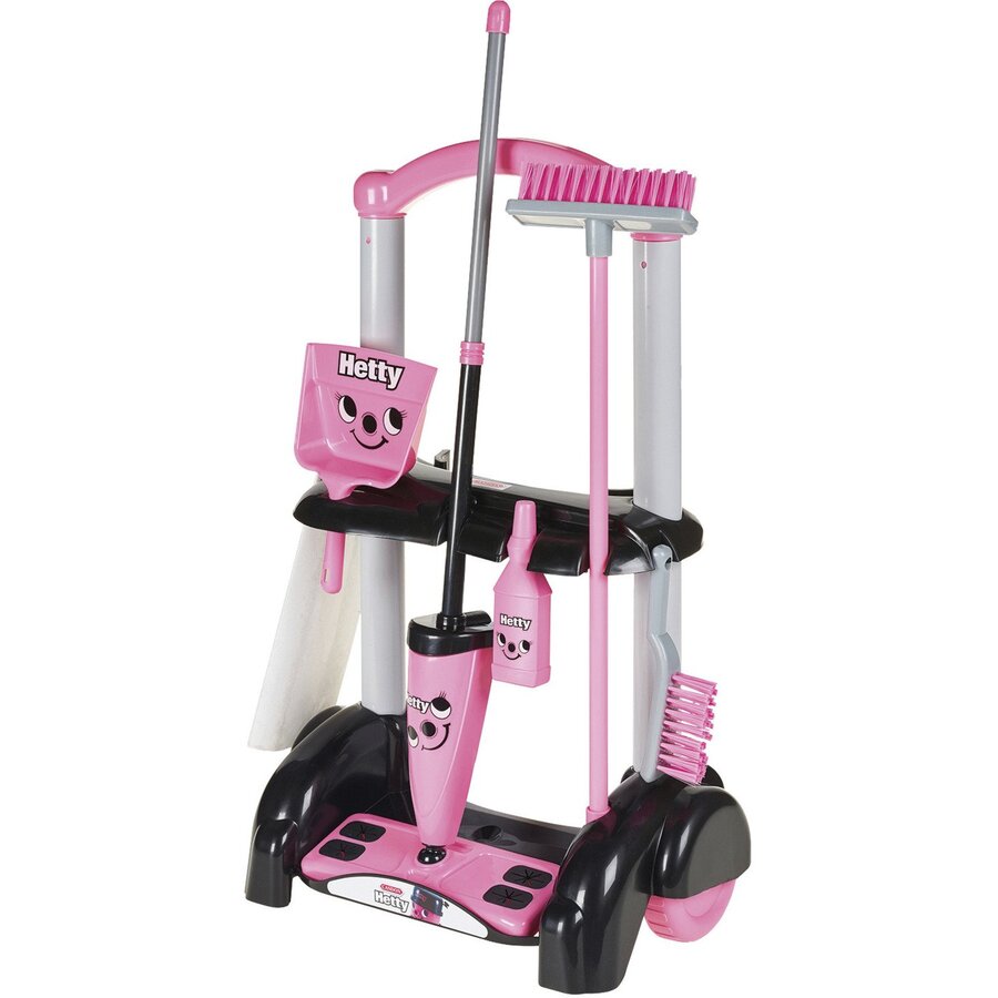 Jucarie Hetty Cleaning Trolley, children's household appliance pink