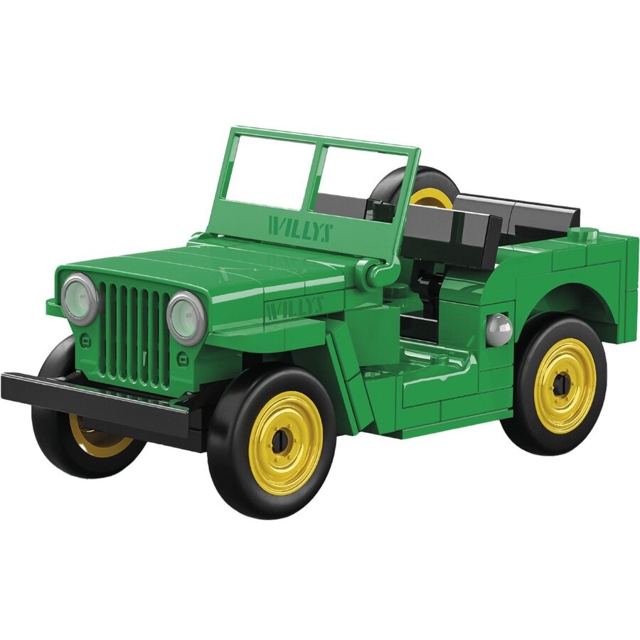 Jucarie Jeep Willys CJ-2A, construction toy (green)