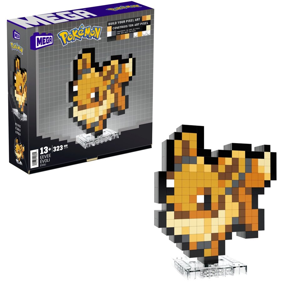 Jucarie MEGA Pokémon Eevee Pixel Art, Construction Toy