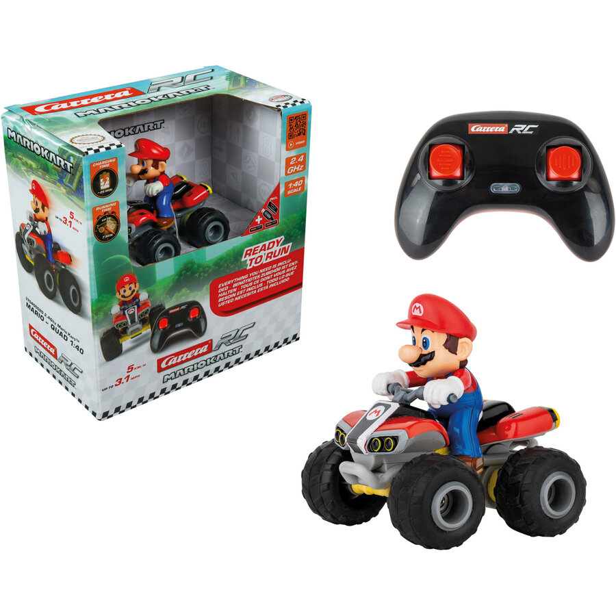 Jucarie RC 2.4GHz Mario Kart - Mario Quad Scale 1:40