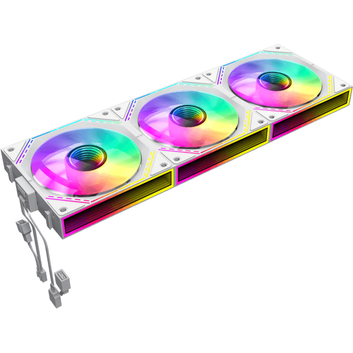 Kit 3 Ventilatoare FN12A-S3I 120MM Iluminare ARGB Alb