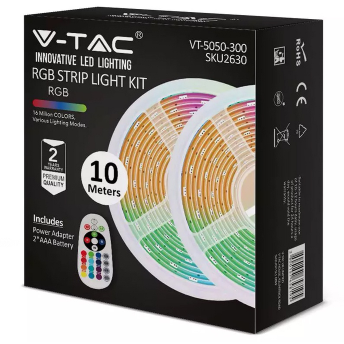 Kit Banda LED 2630 SMD5050 30LED/M RGB IP20 10m