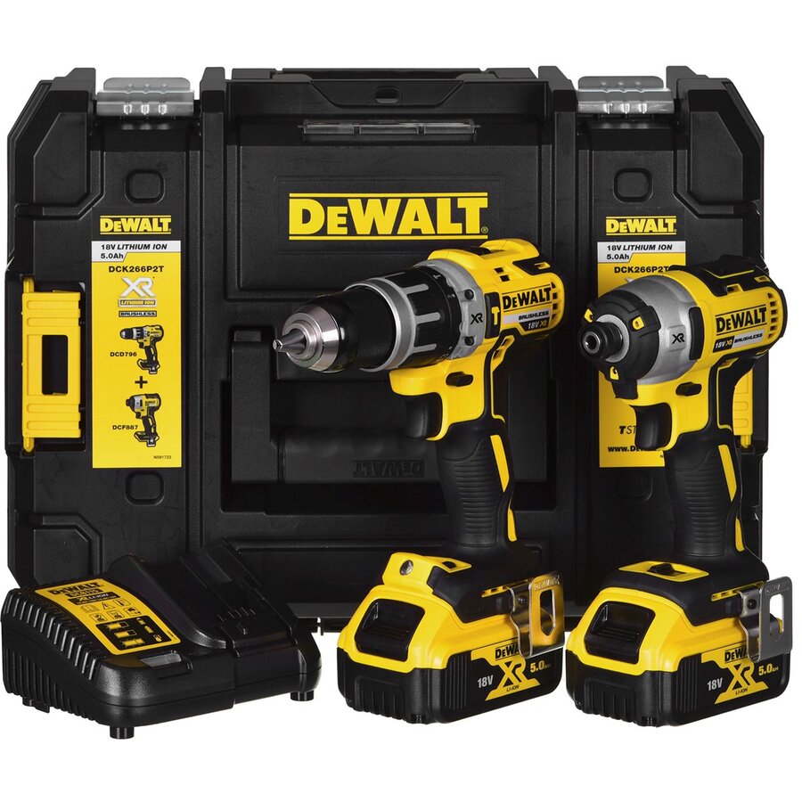 Kit DCD796 + DCF887 2 x 5.0Ah 18V 2000RPM Negru