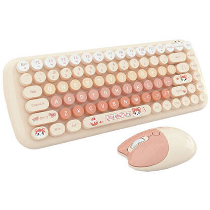 Kit Tastatura + Mouse Candy New 2.4G Wireless Orange