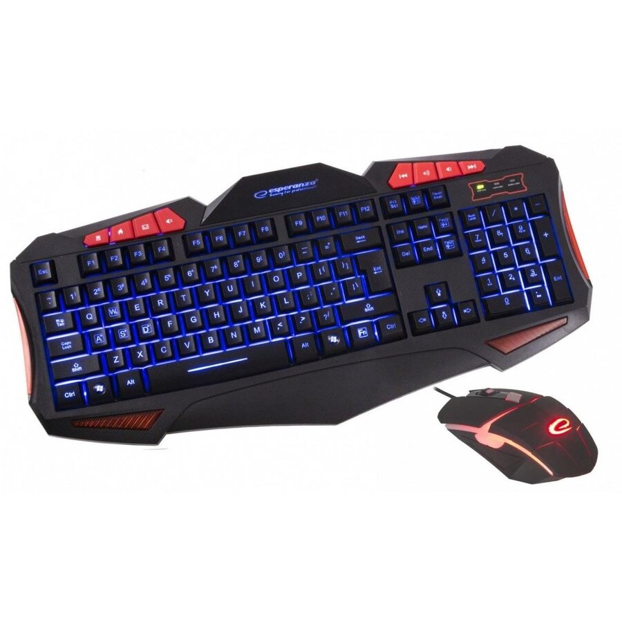 Kit Tastatura + Mouse EGK3000 Iluminata Negru