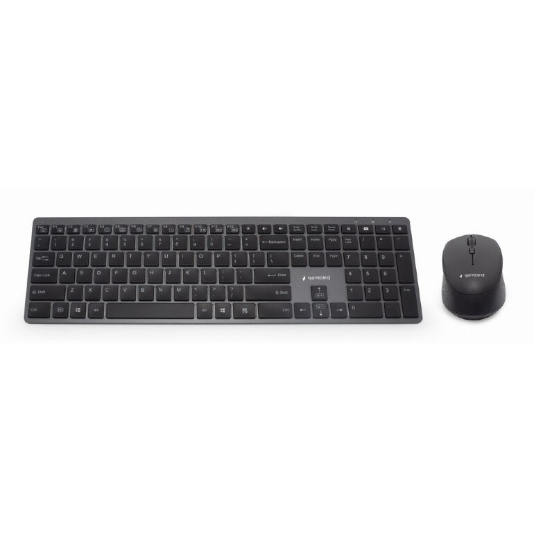 Kit Tastatura + Mouse KBS-ECLIPSE-M500 Backlight Pro Business Slim Wireless Negru