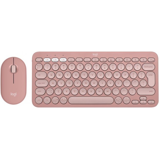 Kit Tastatura Mouse  Pebble 2 Combo Roz