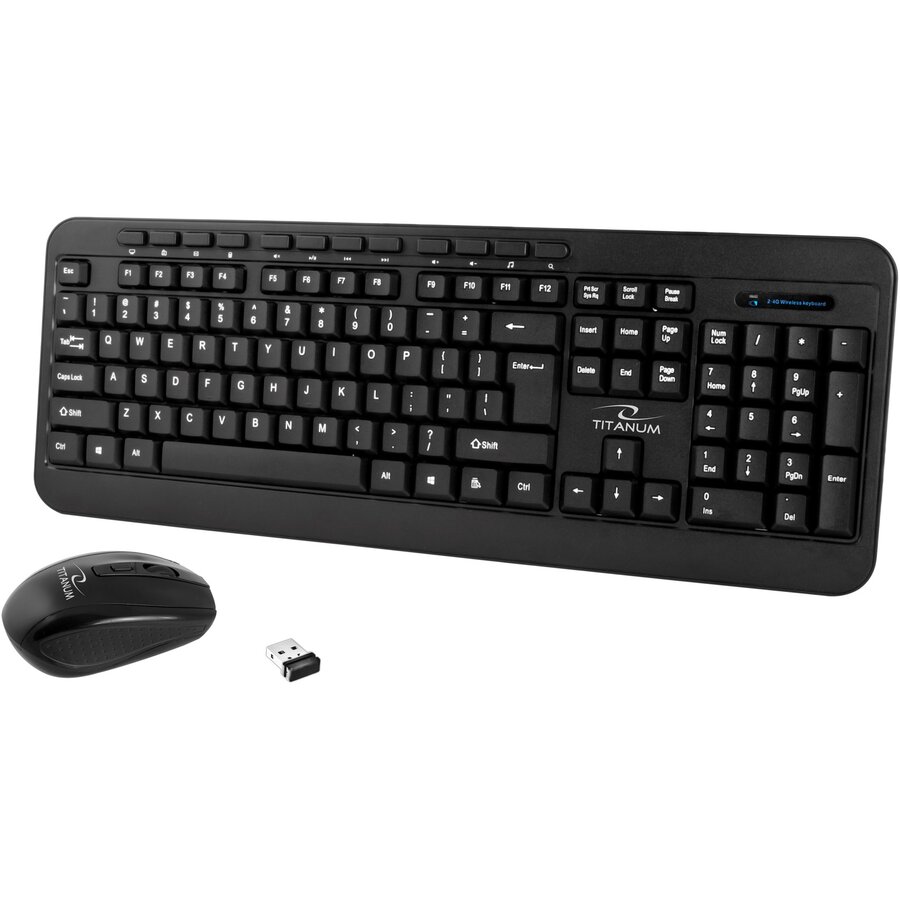 Kit Tastatura + Mouse TK108 USB Wireless Negru