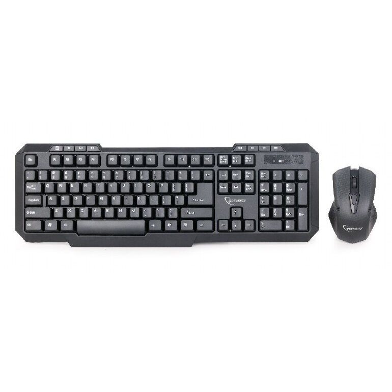 Kit Tastatura si Mouse KBS-WM-02 Wireless QWERTY US English Negru