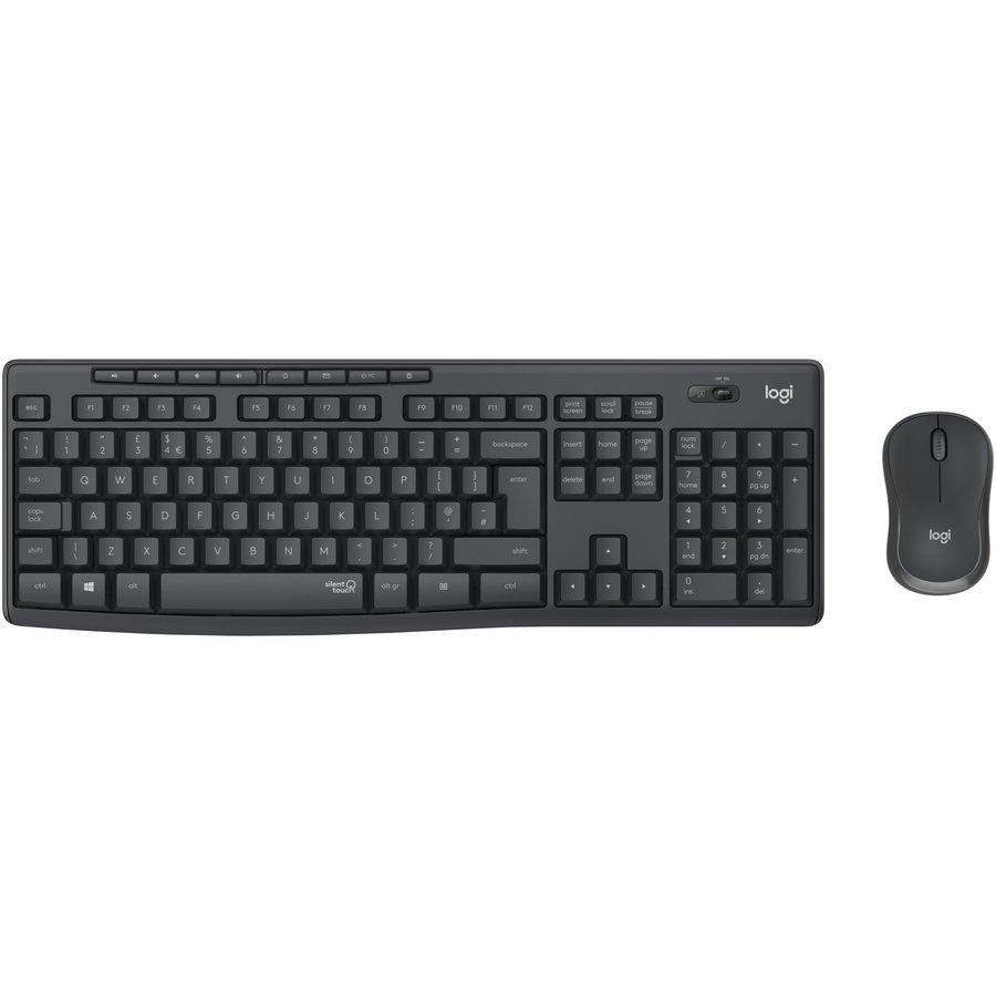 Kit tastatura si mouse MK295 Silent US Black Graphite
