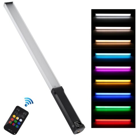 Lampa Foto LED PU460B 9 Culori cu Telecomanda Baterie 2600mAh Negru
