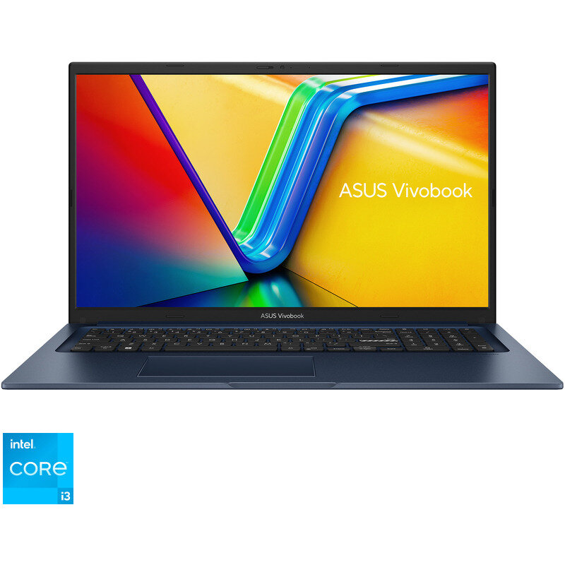 Laptop 17.3inch Vivobook 17 X1704VA FHD Procesor Intel Core i3-1315U 8GB DDR4 512GB SSD GMA UHD No OS Quiet Blue