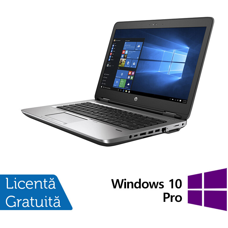 Laptop Refurbished EliteBook 640 G3 HD HD 14 inch Intel Core i5-7300U 8GB 256GB SSD Windows 10 Pro Silver