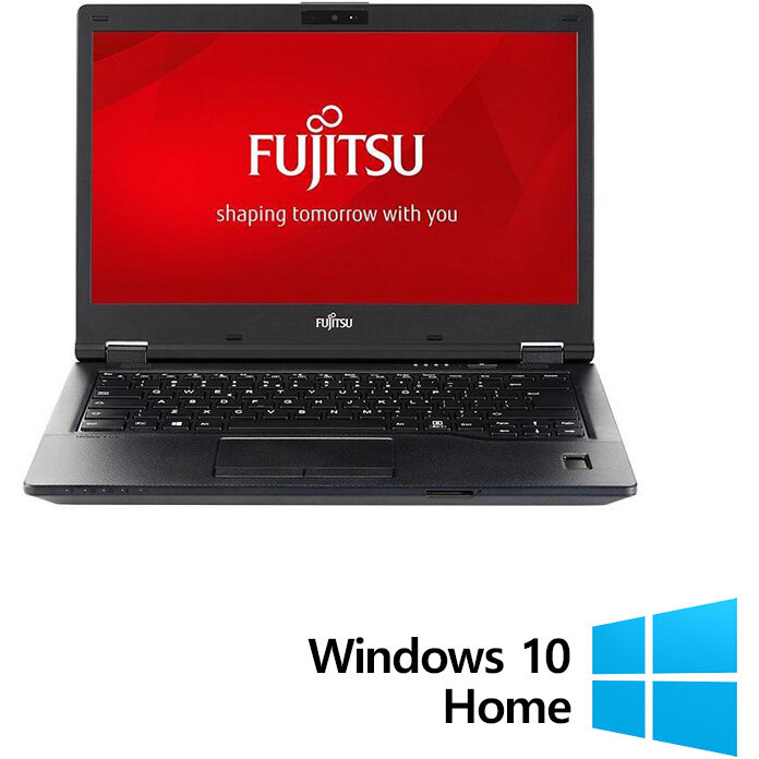 Laptop Refurbished Fujitsu Lifebook E548 FHD 14 inch Intel Core i5-8250U 8GB 256GB SSD Windows 10 Home Black